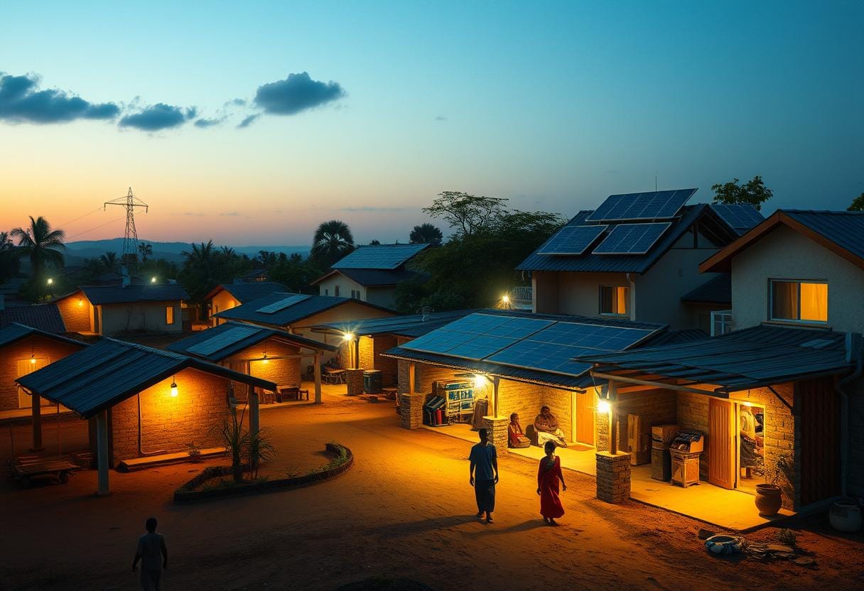 Muni-centrale solaire pour les villages en Afrique